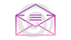 Gradient Envelope Icon for Mail and Messages, vector design Generative AI