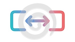 Gradient Expand Contract Icon for Responsive UI and Full-Screen, vector design Generative AI