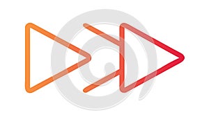 Gradient Fast Forward Arrows, Dynamic Media Navigation, vector design Generative AI