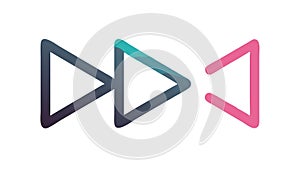 Gradient Fast Forward Button: Modern Media Navigation UI Element, vector design Generative AI
