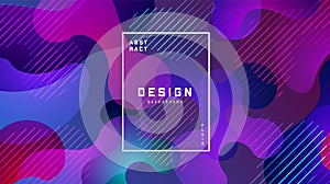 Gradient fluid colorful background. Liquid shapes futuristic concept. Creative geometric wallpaper. Design for Banners