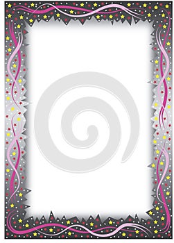 Gradient frame with stars