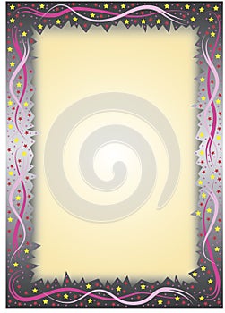 Gradient frame with stars