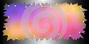 Gradient frame with stars