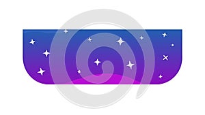 Gradient frame with stars for dreamy backgrounds and night themes, vector design Generative AI