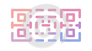 Gradient Futuristic Scan Data Pattern, vector design Generative AI
