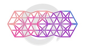 Gradient Geometric Hexagonal Pattern Modern Abstract Vector Generative AI