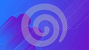 Gradient geometric shape blue background Premium Vector