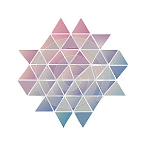 Gradient Geometric Triangle Pattern, Abstract Modern Background, vector design Generative AI
