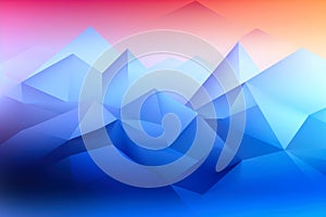Gradient geometric triangular colorful background created with generative AI technology