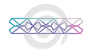 Gradient Geometric Zigzag Pattern Vector Border, vector design Generative AI