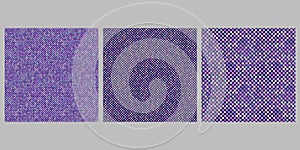 Gradient geometrical dot pattern background set - abstract vector designs