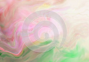 Gradient green and pink watercolor painting textured paper backbround photo