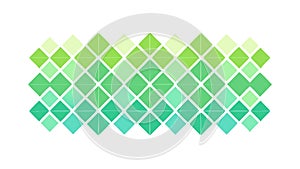 Gradient Green Tiles: Abstract Geometric Square Pattern, vector design Generative AI