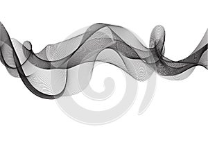 Gradient grey abstract wave background vector illustration