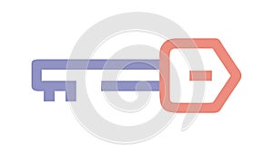 Gradient Grey-Pink Key Icon Ã¢â¬' Stylish Access Vector Symbol, vector design Generative AI