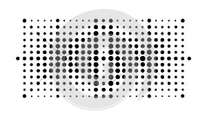 Gradient Halftone Pattern, Abstract Dot Matrix Vector Background, vector design Generative AI