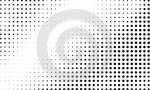 Gradient halftone vector texture overlay. Monochrome abstract geometric pattern