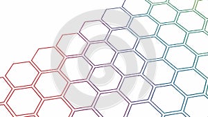 Gradient hexagon pattern, modern geometric background texture vector design Generative AI
