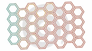 Gradient hexagon pattern, modern geometric design vector design Generative AI