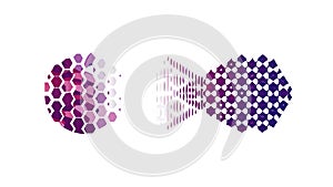 Gradient Hexagon Pattern Transition Vector, vector design Generative AI