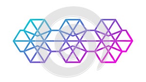 Gradient Hexagon Pattern Vector Design, vector design Generative AI
