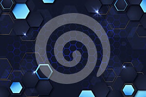 gradient hexagonal background vector design