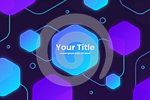 gradient hexagonal background vector design