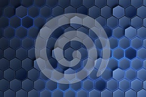 gradient hexagonal background vector design