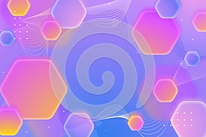 gradient hexagonal background vector design
