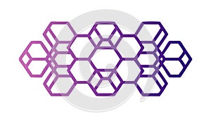 Gradient Hexagonal Grid Modern Pattern Design, vector design Generative AI