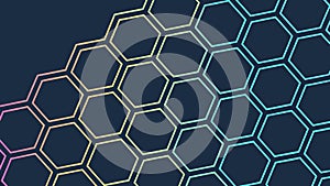 Gradient Hexagonal Grid Pattern, Modern Abstract Vector Background, vector design Generative AI