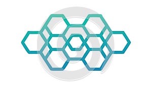 Gradient Hexagonal Honeycomb Abstract Design, vector design Generative AI