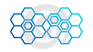 Gradient Hexagonal Honeycomb Abstract Pattern, vector design Generative AI