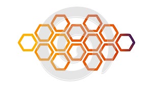 Gradient Hexagonal Honeycomb Pattern, vector design Generative AI