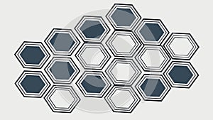 Gradient Hexagonal Pattern, Modern Geometric Background and Tech Design, vector design Generative AI