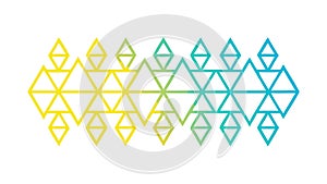 Gradient Hexagonal Shapes Row Design, vector design Generative AI