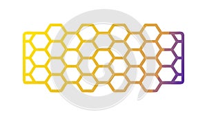 Gradient Honeycomb Hexagonal Pattern Modern Design, vector design Generative AI