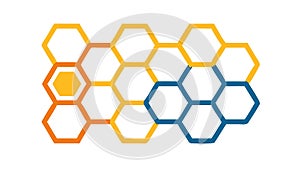 Gradient Honeycomb Pattern, Abstract Geometric Vector Background, vector design Generative AI