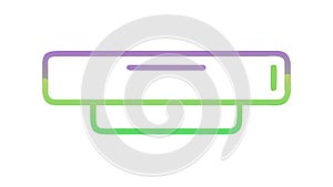 Gradient Horizontal Bar, UI Element and Progress Indicator, vector design Generative AI