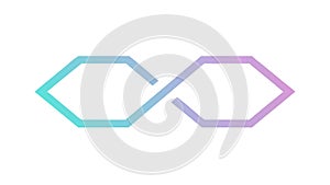 Gradient Infinity Loop Abstract Symbol Design, vector design Generative AI