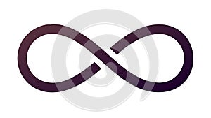 Gradient Infinity Symbol Endless Loop Icon, vector design Generative AI
