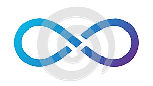 Gradient Infinity Symbol Vector Icon, Eternity Limitless, vector design Generative AI