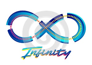 Gradient infinity vector logo