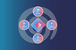 Modern Gradient Infographic Template for Data Visualization and Business Presentation