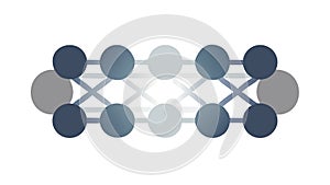 Gradient Interconnected Dots Network Vector, Abstract Data Structure, vector design Generative AI