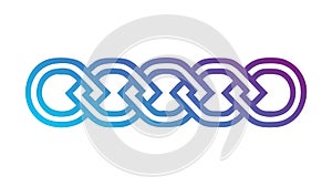 Gradient Interlocking Rings Abstract Pattern, vector design Generative AI