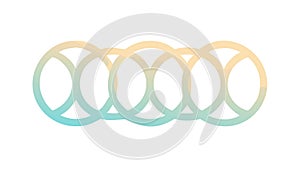 Gradient Interlocking Rings Pattern Vector for Connectivity, vector design Generative AI