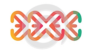 Gradient Intertwined Abstract Pattern, Colorful Modern Loop Vector Art, vector design Generative AI