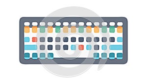 Gradient Keyboard Layout: Modern Input Device Design, vector design Generative AI